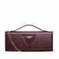 Preview: Long clutch made of calf leather in bordeaux -BONA DEA-